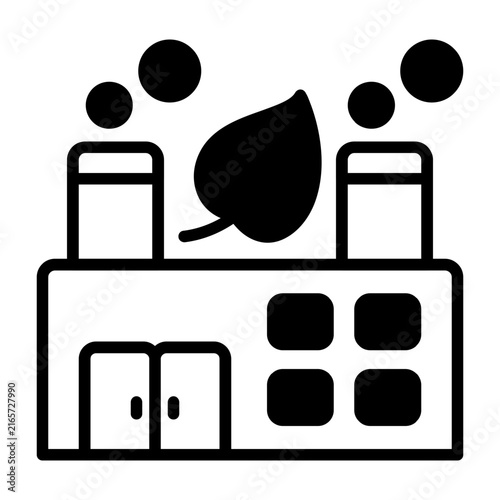 Green Factory Vector Icon
