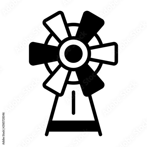 Windmill Vector Icon