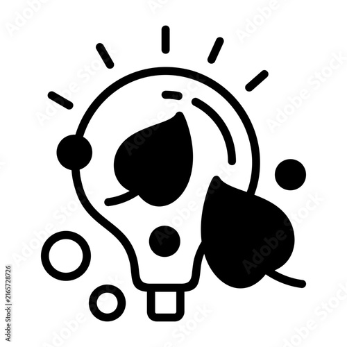 Eco Bulb Vector Icon