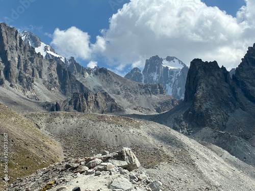 Breathtaking scenery of the valley at Ala Archa National park in Kyrgyzstan