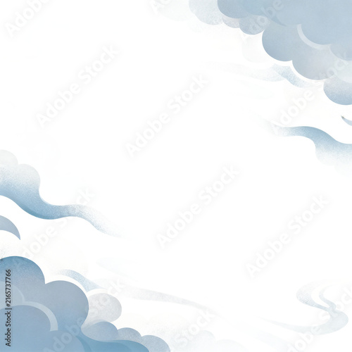 Dynamic Action Speed Lines and Clouds in Anime Comic Style