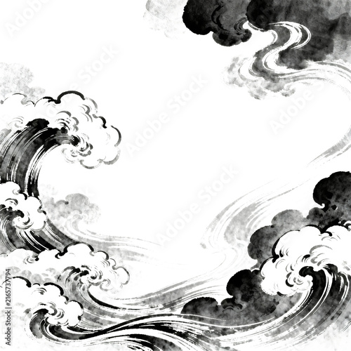 Dynamic Action Speed Lines and Clouds in Anime Comic Style