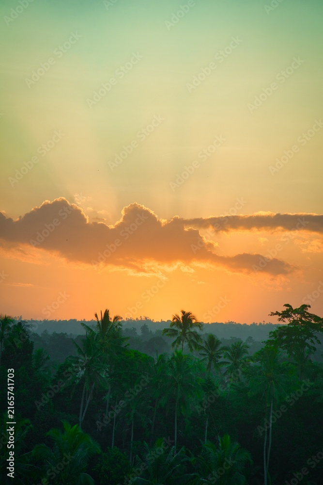 Naklejka premium sunset on a bali