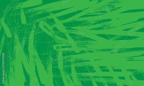 Green Grunge Brush Strokes and Scratch Texture Background