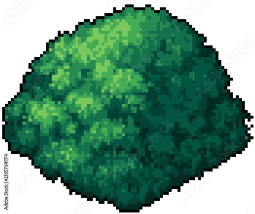 Pixel art green bush variation