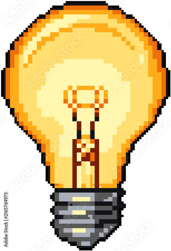 Pixel art lightbulb