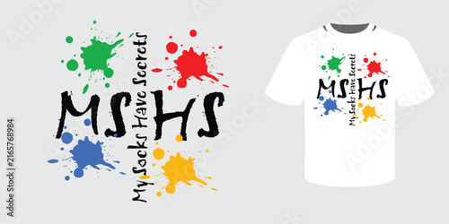 Creative vector t-shirt graphic design featuring black grunge typography text 