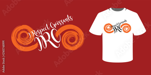 Creative vector t-shirt graphic design featuring white cursive typography text 