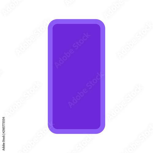 Isometric 3d smartphone icon modern bezel less look main color 8b5cf6 accent 6d28d9 high end aesthetics Flat Vector Graphic