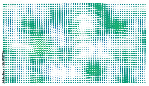 Vector Field Grid of Rectangles - Abstract Green/Blue Rectangle Grid Art