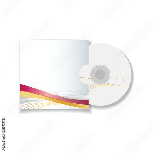 cd cover template on white background