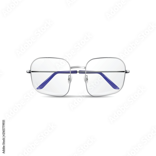 glasses on white background vector