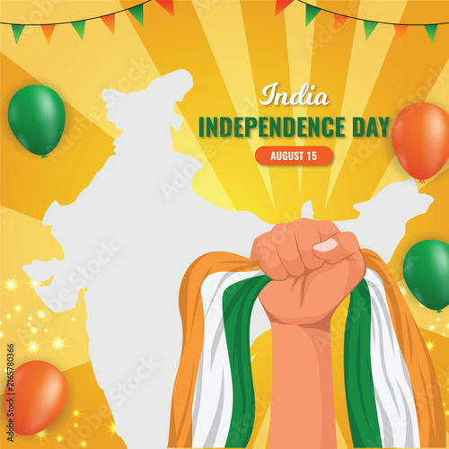 happy independence day india vector design 
