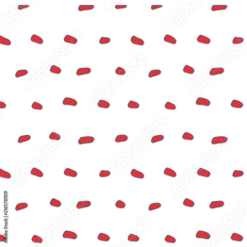 Red Pattern on White Background, Abstract Seamless Vector Design