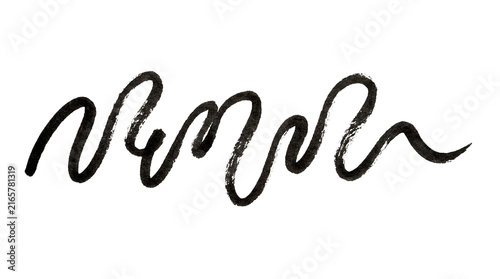 Fotografie Handwritten signature or autograph in black ink on transparent background for br