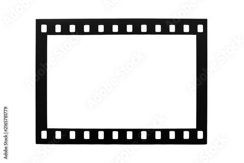 Black Filmstrip Frame with Blank Center