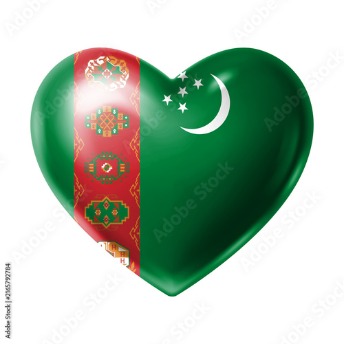 Konstfotografi TURKMENISTAN Flag Heart Shape PNG, Love TURKMENISTAN National Symbol Design