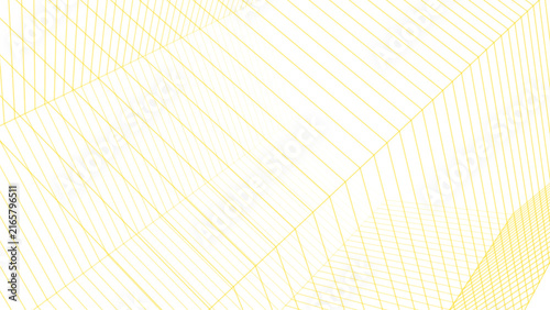 Картината върху платно Abstract geometric structure with vibrant yellow lines creating a three dimensio