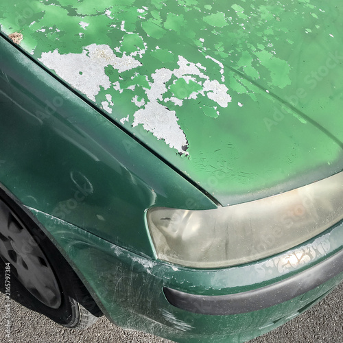 Old Car with Peeling Paint