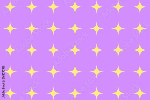 Obraz na plátně Y2K Aesthetic Seamless Pattern with Yellow Sparkles on Purple Background