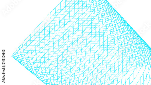 Fotografía Intricate bright blue lattice grid pattern constructed from intersecting diagona