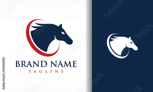 Horse head circle logo