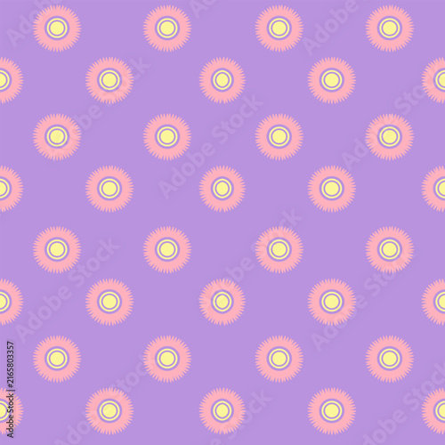 seamless pattern with pink flowers
