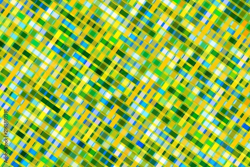 Canvastavla Colorful mosaic pattern with green yellow blue pixels