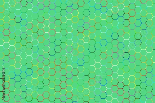 Colorful abstract pattern with hexagon shapes and vibrant background