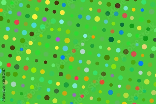 Colorful confetti on green background for celebration