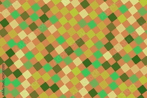 Colorful mosaic pattern with green, yellow, and pink shades