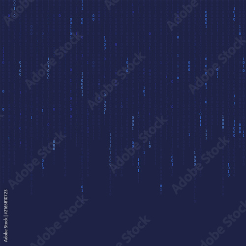 Binary Code Digital Technology Background with Data Stream