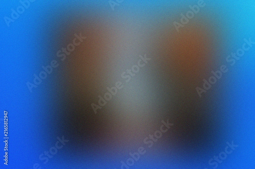 Obraz na plátně Blurred rectangular shape with blue gradient background abstract composition