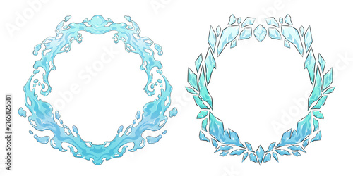 Fototapeta Fantasy Element Frames: Water & Ice