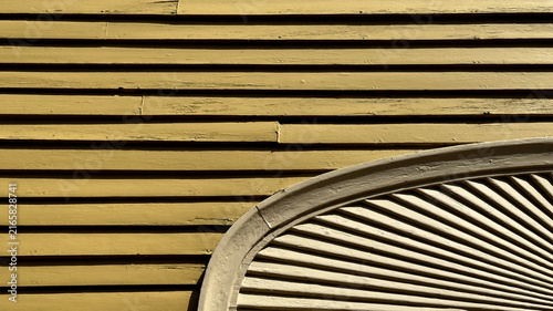 Federal Architectural Sunburst Fan Pediment Detail