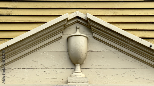 Federal Architectural Decorative Urn Carved in Pediment