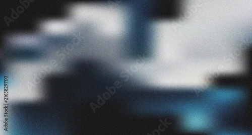Cuadro en lienzo Dark abstract blocky blur with deep blue and stark white contrasts offering a mo