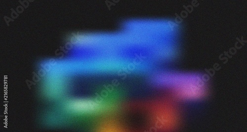 Photography Dark and mysterious abstract with bright multicolored glowing shapes against a d