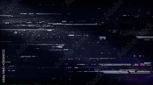 Abstract Dark VHS Glitch Texture Overlay with Static Noise and Digital Tracking Lines