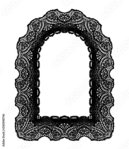Black Lace Photo Frame Dark Coquette Transparent Overlay Border Vintage Dark Academia Gothic Invitation