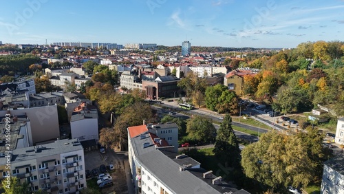 Panoramic view of Gorzow Wielkopolski cityscape Poland