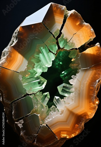 Fototapeta geode fracture cross section