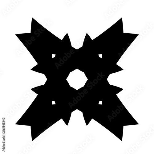 X-shape black icon