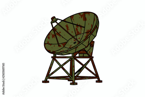 Satellite Dish Communication Antenna.