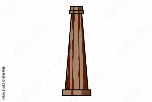 Wooden Architectural Column with Ornate Details.