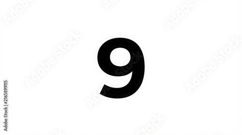 number eight on white background