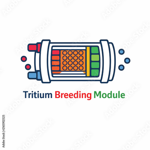 Tritium Breeding Module Schematic Diagram for Nuclear Fusion Technology