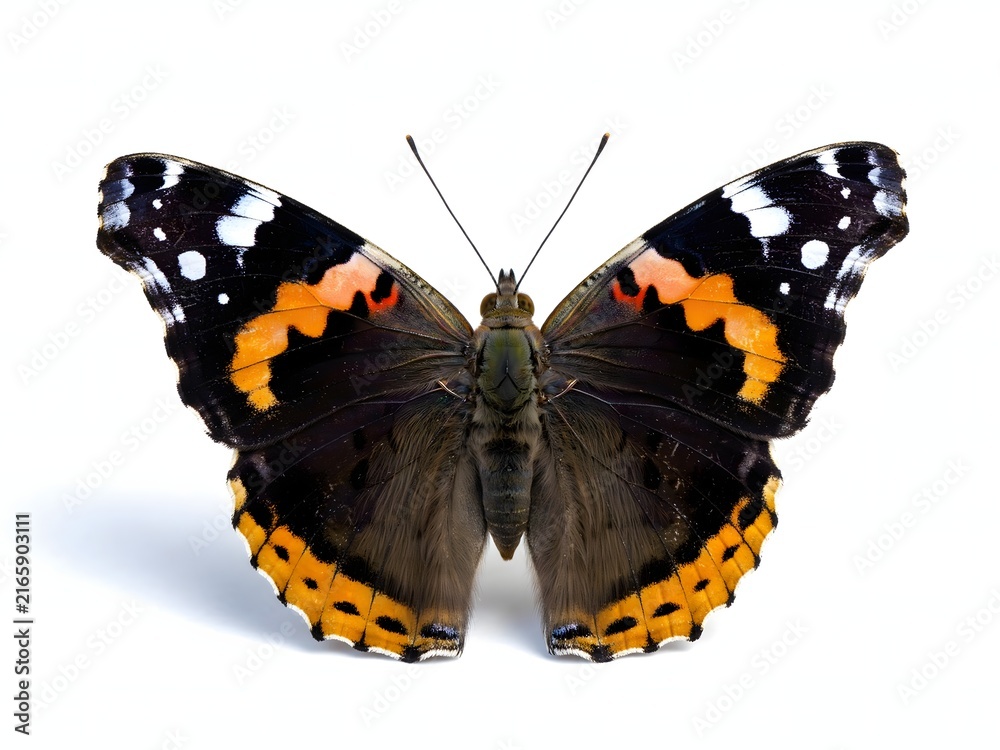 Naklejka premium Colorful Butterfly with Spread Wings for Nature and Wildlife Themes