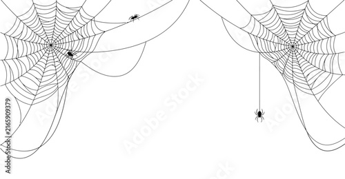 Spooky Halloween spider web design for cards, invitations, and decorations