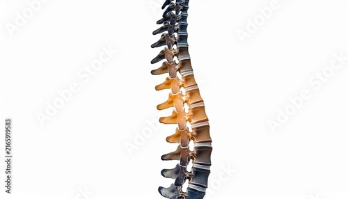 Spinal Column Isolated On Transparent Or White Background